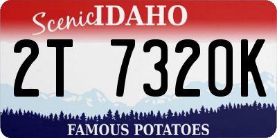 ID license plate 2T7320K