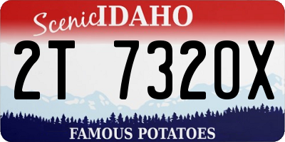 ID license plate 2T7320X