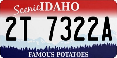 ID license plate 2T7322A