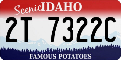 ID license plate 2T7322C