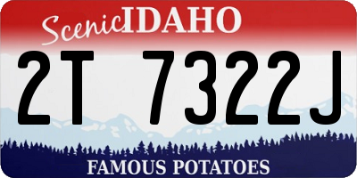 ID license plate 2T7322J