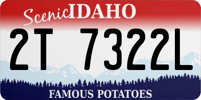 ID license plate 2T7322L