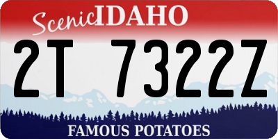 ID license plate 2T7322Z