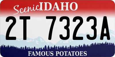 ID license plate 2T7323A