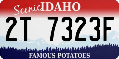 ID license plate 2T7323F