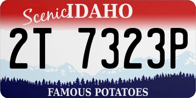 ID license plate 2T7323P