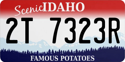 ID license plate 2T7323R