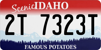ID license plate 2T7323T