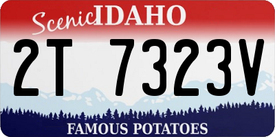 ID license plate 2T7323V