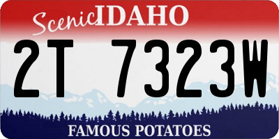 ID license plate 2T7323W