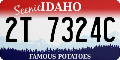 ID license plate 2T7324C