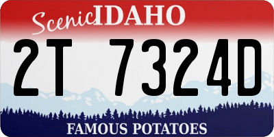 ID license plate 2T7324D
