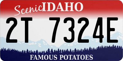 ID license plate 2T7324E