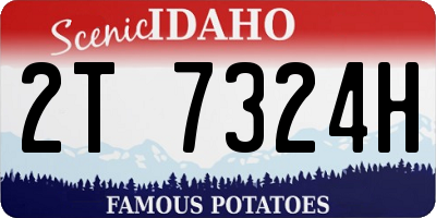 ID license plate 2T7324H