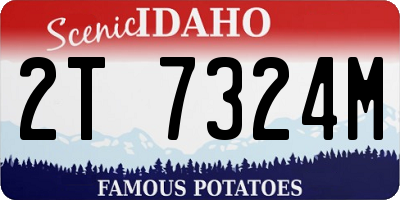 ID license plate 2T7324M
