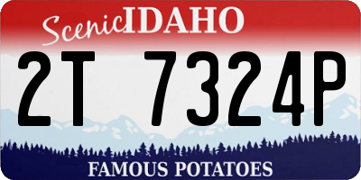 ID license plate 2T7324P