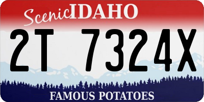 ID license plate 2T7324X