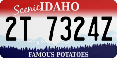 ID license plate 2T7324Z