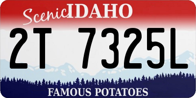 ID license plate 2T7325L
