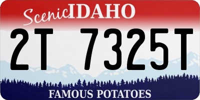 ID license plate 2T7325T