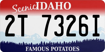 ID license plate 2T7326I