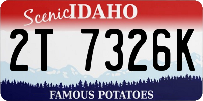 ID license plate 2T7326K