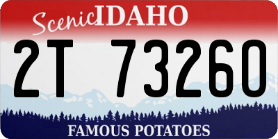 ID license plate 2T7326O