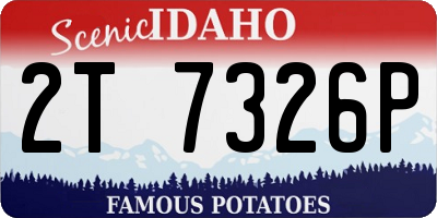 ID license plate 2T7326P