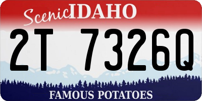 ID license plate 2T7326Q