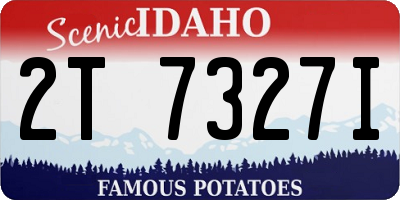 ID license plate 2T7327I