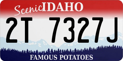 ID license plate 2T7327J