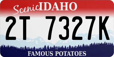 ID license plate 2T7327K