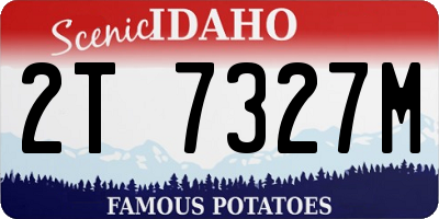 ID license plate 2T7327M