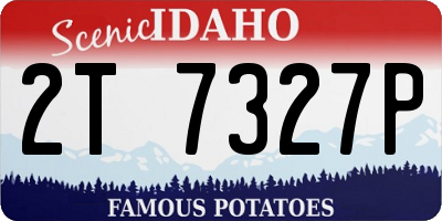 ID license plate 2T7327P