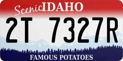 ID license plate 2T7327R