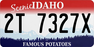 ID license plate 2T7327X