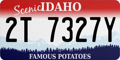 ID license plate 2T7327Y