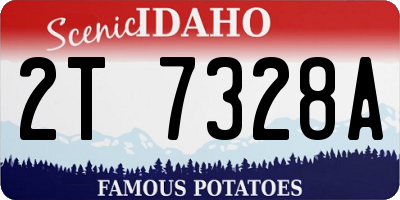 ID license plate 2T7328A