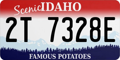 ID license plate 2T7328E