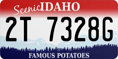 ID license plate 2T7328G