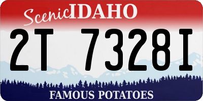 ID license plate 2T7328I
