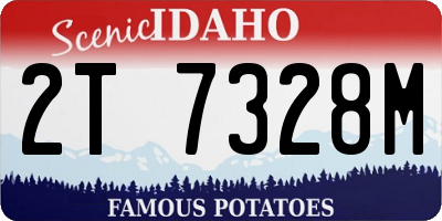 ID license plate 2T7328M