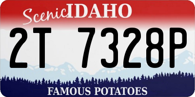 ID license plate 2T7328P