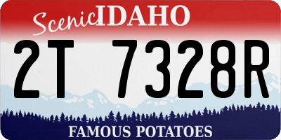 ID license plate 2T7328R