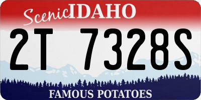 ID license plate 2T7328S
