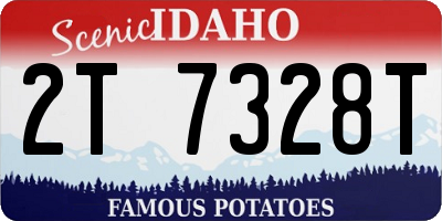 ID license plate 2T7328T