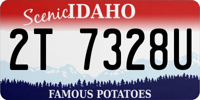 ID license plate 2T7328U