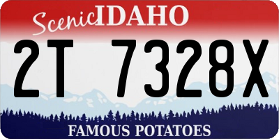 ID license plate 2T7328X