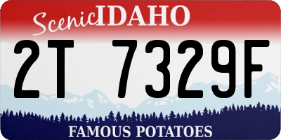 ID license plate 2T7329F