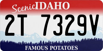 ID license plate 2T7329V